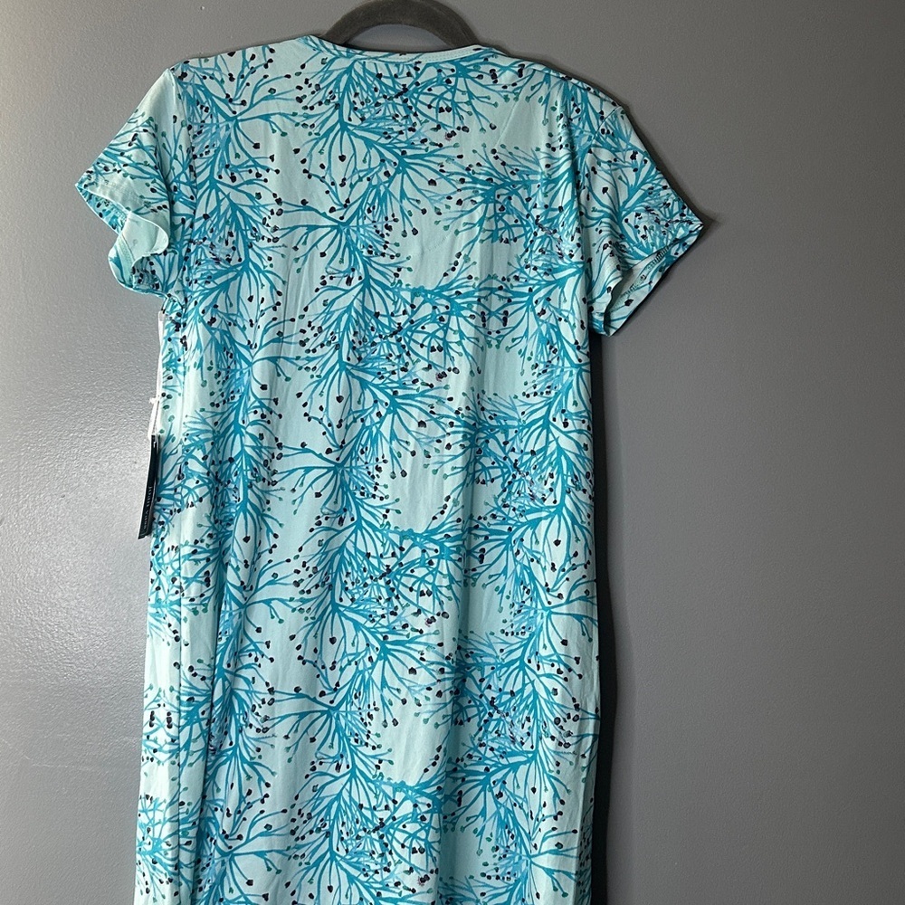 Ladies V neck sleep dress size L cottagecore boho soft stretchy comfy loungewear - Picture 6 of 8